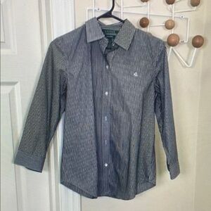 Women's Classic Black Striped Button Down Shirt